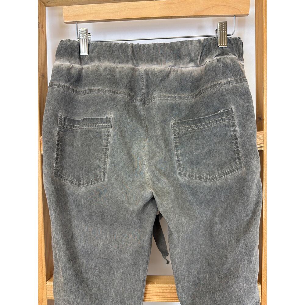 Tees by Tina Stephens Distressed dark grey Side Stripe Trousers Italy One Size - Picture 4 of 6